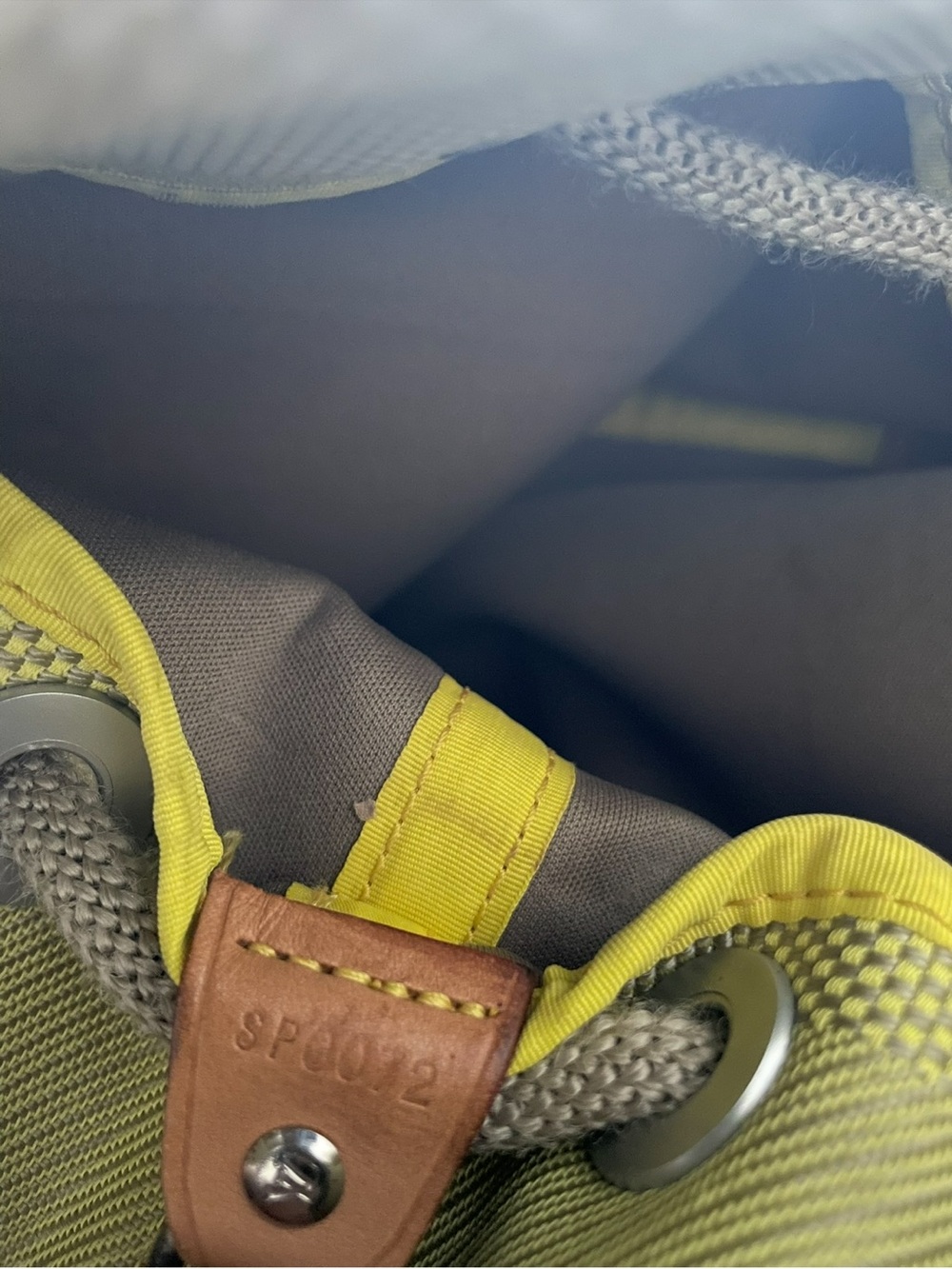 Louis Vuitton Green and Tan Cup Drawstring Duffel Bag - Picture 3 of 7
